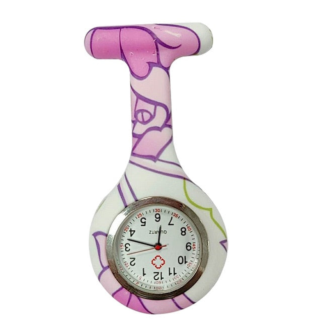 Nurse Watches Printed Style Clip-on