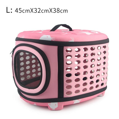 Cat Pattern Blue Dog Carrier Bag Portable Cats Handbag Foldable Travel Bag Puppy Carrying Shoulder Pet Bags