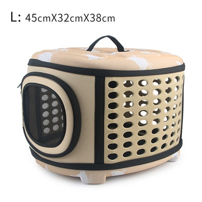 Cat Pattern Blue Dog Carrier Bag Portable Cats Handbag Foldable Travel Bag Puppy Carrying Shoulder Pet Bags