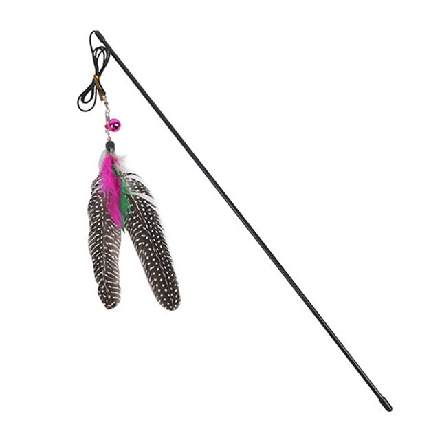 Random Color Plastic Cat Toys Feather Funny Cat Mice Shape