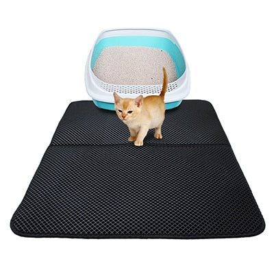 Cat Litter Mat EVA Double-Layer Cat mat Litter Trapper Mats with Waterproof Bottom Layer non-slip pet litter Cat Bed mat