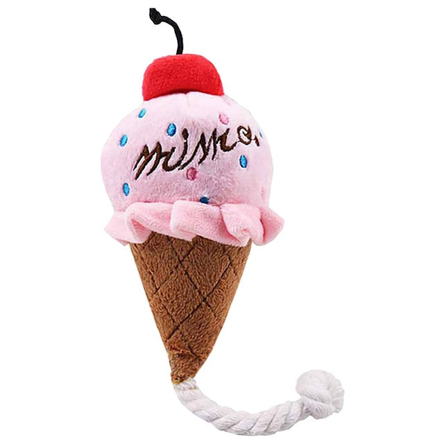 Plush Squeaky Bone Dog Toys Bite-Resistant Clean Dog Chew