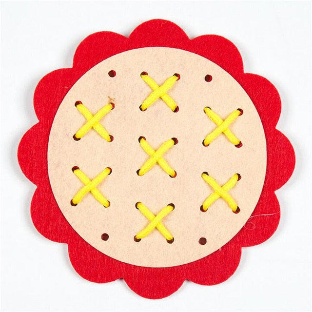 New Teaching Kindergarten Manual DIY Weave Cloth Montessori Materials Baby Early Learning Education