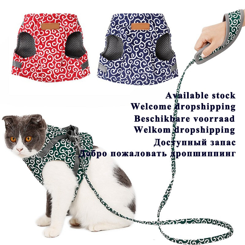 Pet Vest Outdoor Travel Harness Leash Set
