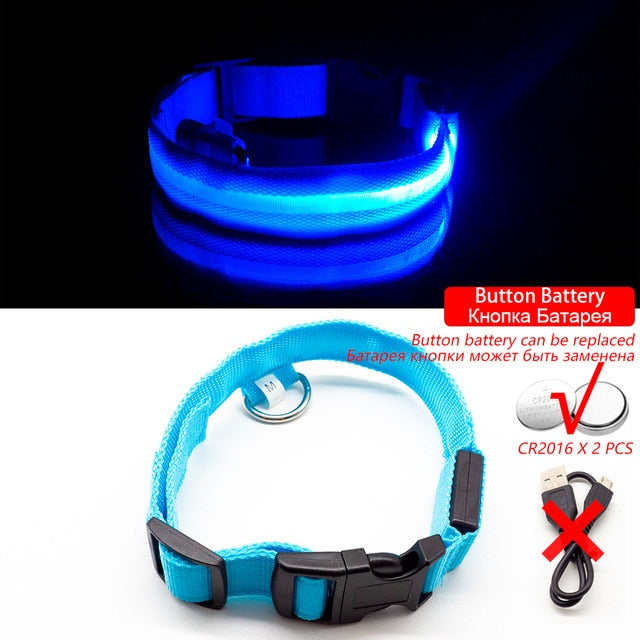 USB Charging Led Dog Collar Anti-Lost/Avoid Car Accident For Pet Leads LED