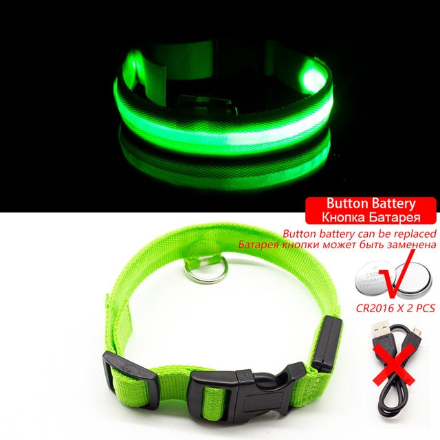 USB Charging Led Dog Collar Anti-Lost/Avoid Car Accident For Pet Leads LED