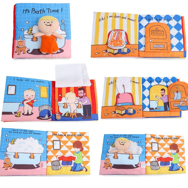 Baby Book Soft Cloth Books Toddler Newborn Early Learning Develop Cognize Reading Puzzle Book Toys Infant Quiet Book For Kids