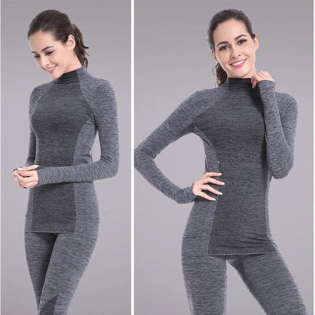 New Brand Tracksuit Thermal Underwear Women Fast Dry