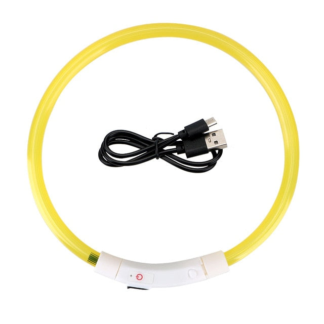 Led Usb Pet Collar Night Glowing Luminous Rechargeable LED Night Safety Flashing Glow