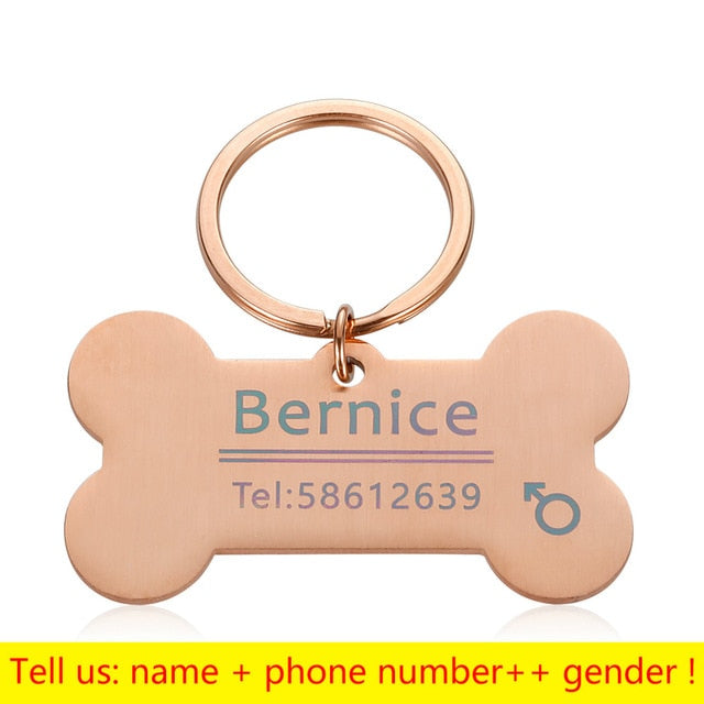 Personalized Collar Pet ID Tag Engraved Pet ID Name