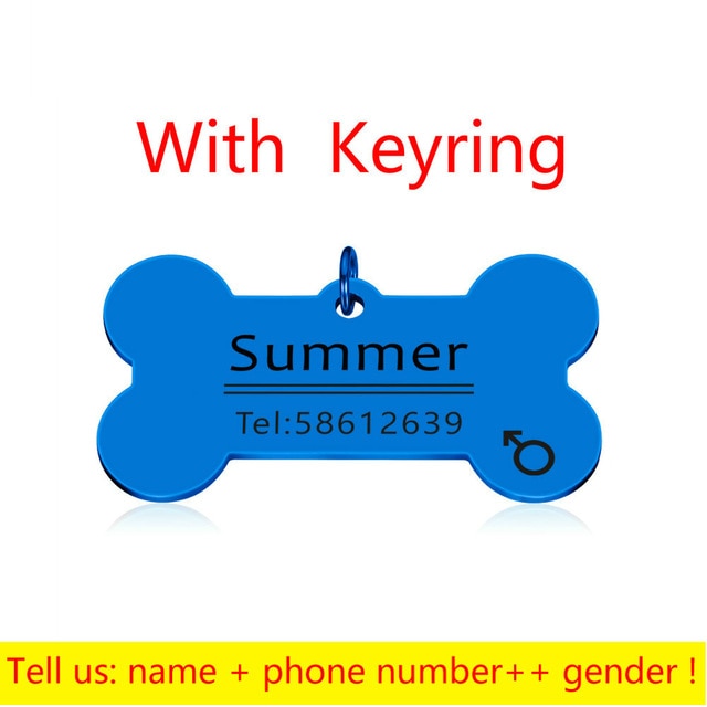 Personalized Collar Pet ID Tag Engraved Pet ID Name
