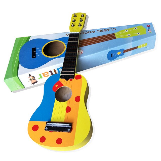Children Toy Guitar 6 Strings Wooden
