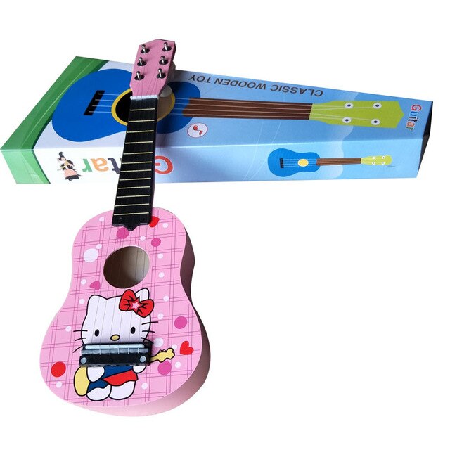 Children Toy Guitar 6 Strings Wooden