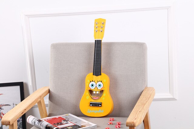Children Toy Guitar 6 Strings Wooden