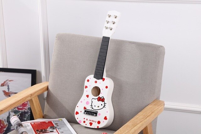 Children Toy Guitar 6 Strings Wooden