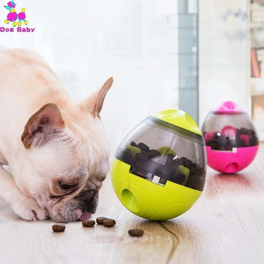 Interactive Dog Cat Food Treat Ball Bowl Toy Shaking Leakage Food Container