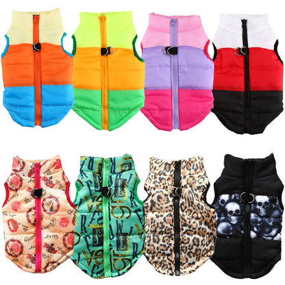 Warm Dog Clothes For Small Dog Windproof Winter Pet Dog Coat Jacket Padded Clothes Puppy Outfit Vest Yorkie Chihuahua Clothes 35