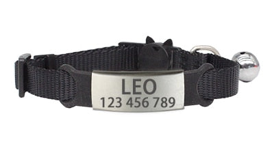 Personalized ID Free Engraving Cat Collar Safety Breakaway & Small Dog