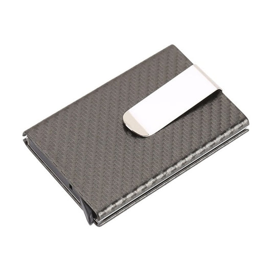 Business Aluminum Wallet Automatic Slide Card Case with Credit Card Holder Clip