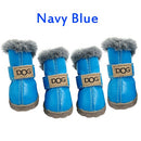 Winter Pet Dog Shoes Warm Snow Boots Waterproof Fur 4Pcs/Set Small Dogs Cotton Non Slip XS For ChiHuaHua Pug Pet Product PETASIA