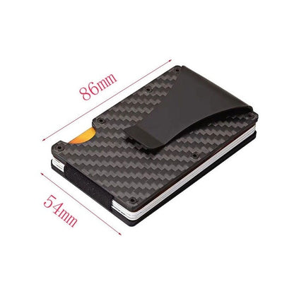 Business Aluminum Wallet Automatic Slide Card Case with Credit Card Holder Clip