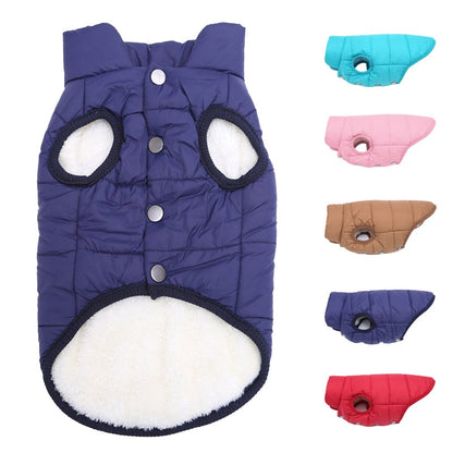 Pet Dog Vest Jacket Autumn Winter Warm Fleece Dog Coat Clothes For Small Medium Large Dogs Chihuahua French Bulldog Pug Clothing