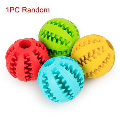 Soft Pet Dog Toy Funny Interactive Elasticity Ball Chew Teeth Clean Extra-tough Rubber Ball