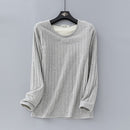 Winter Warm T Shirt Thick Fleece Thermal Underwear Long Sleeve