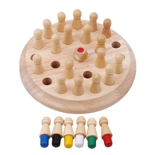 Kids Wooden Memory Match Stick Chess Game Educational Color Cognitive Ability Toy For Children
