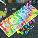 Kids Toys Montessori Educational Wooden Toys Geometric Shape Cognition Puzzle for Children