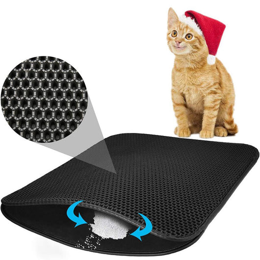 Cat Litter Mat EVA Double-Layer Cat mat Litter Trapper Mats with Waterproof Bottom Layer non-slip pet litter Cat Bed mat