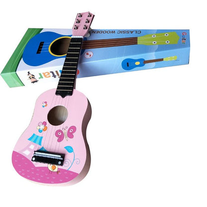 Children Toy Guitar 6 Strings Wooden